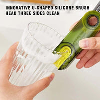 3-in-1 Bottle Cleaner Brush Dirt Removal Vacuum Cup Cleaning Tools Brush for Window Feeder, Mug