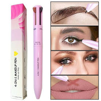 Makeup Pen 4 In 1 Multifunctional Cosmetics Waterproof Eyeliner | Eyebrow Pencil | Highlighter | Lipstick - LeJa.pk