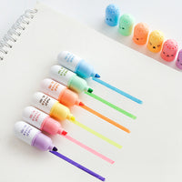 4 Capsules Styling Highlighter Vitamin Pill Highlight Marker Color Pens