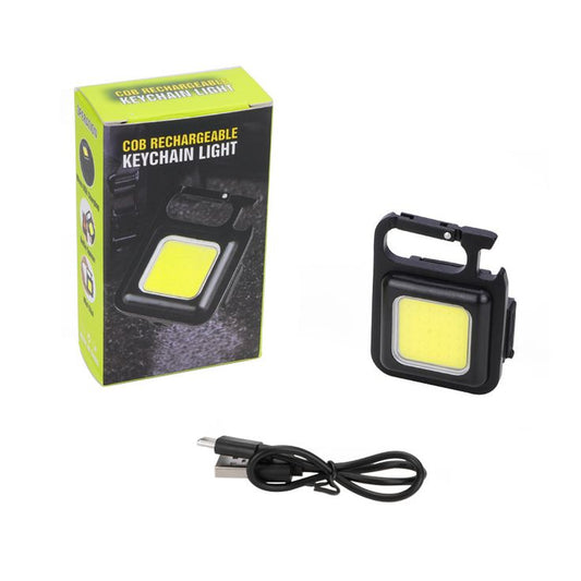 Mini LED Light COB Rechargeable Keychain Mini Small Flashlight 3 Light Modes
