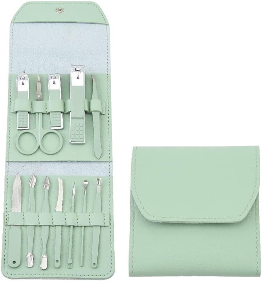 Manicure Pedicure Grooming Kit, Stainless Steel set, Nail cutter set, Nails Care, Clipper, Nails tool Set, Professional Spa kit, Nipper, 12pcs set