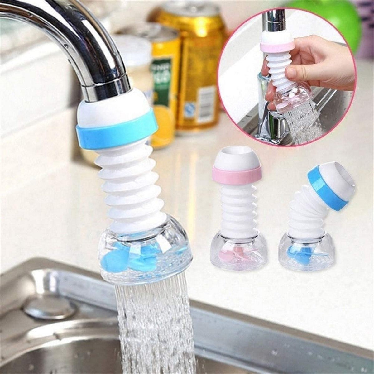 Pack of 2 Water Saving 360 Rotary Kitchen Faucet Shower