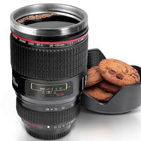 Stainless Steel Camera Coffee Lens Mug White Black Coffee Mugs Creative Gift Coffee Cups - LeJa.pk