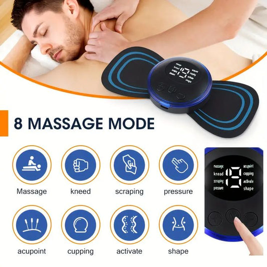 Portable EMS mini Electric Neck and body Butterfly Massager rechargeable - LeJa.pk