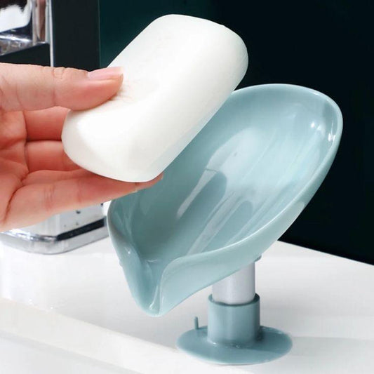 New Style Leaf Shape Soap Box Drain Soap Holder Box Bathroom