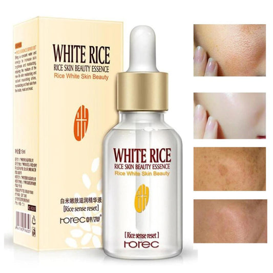 White Rice Serum For Face Moisturizer Anti Wrinkle Anti Aging Face Fine Lines Primer And Acne Treatment Skin Care Serum 15ml
