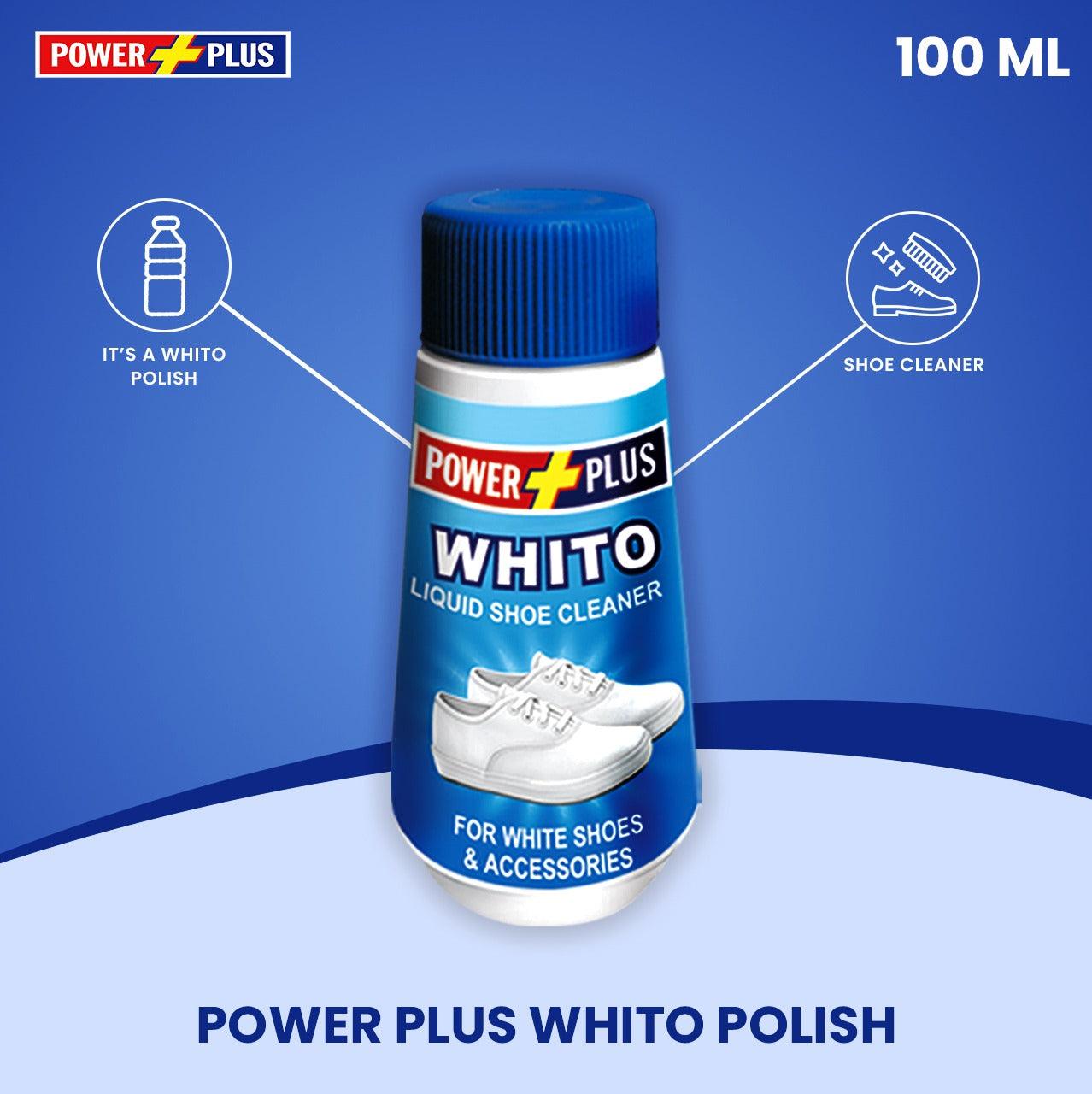 Shoes Polish - Polish For White Shoes - Power Plus Whito Polish - 100ml - LeJa.pk